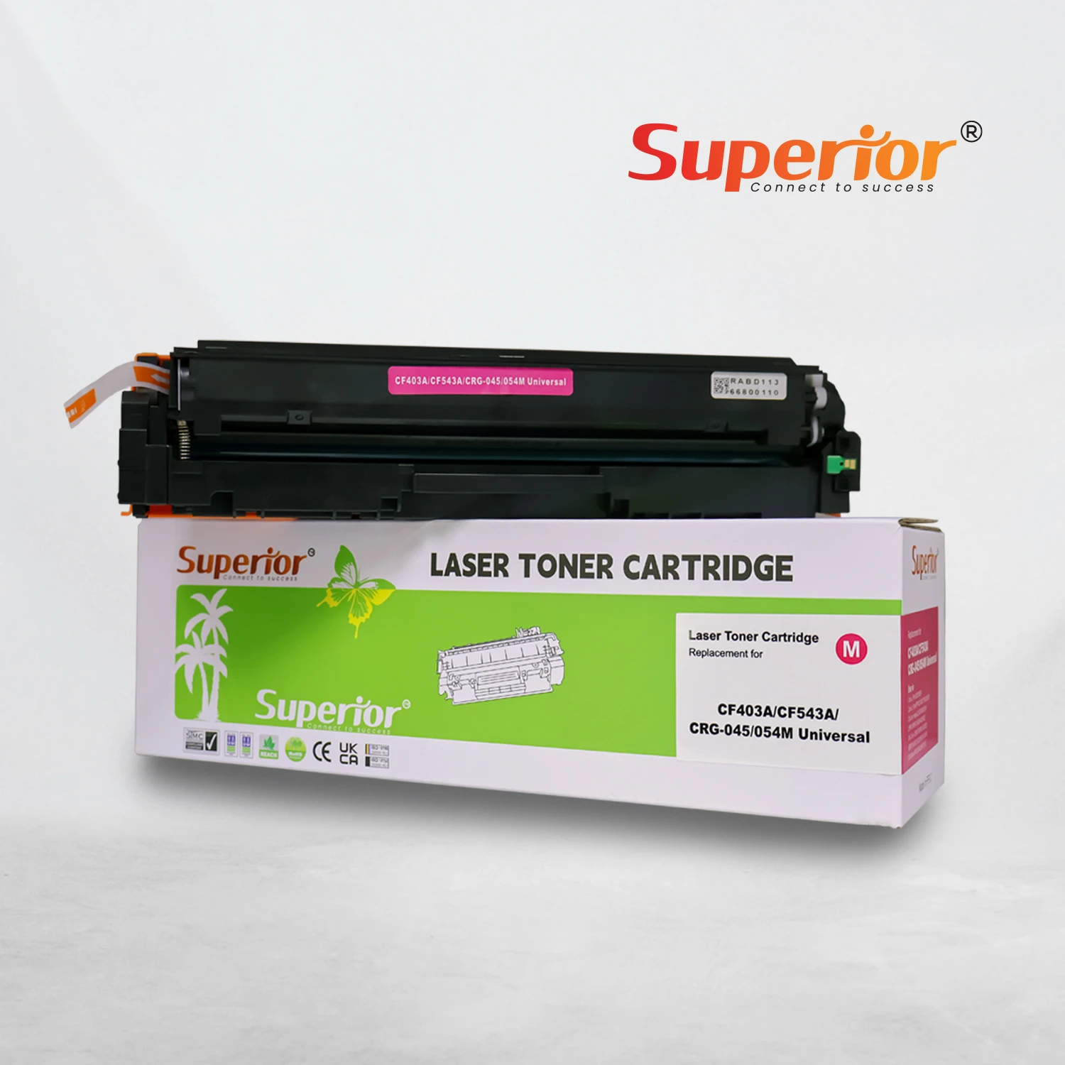 Superior CF543 / CF203A Magenta Compatible Toner Cartridge – With Chip For HP Color LaserJet & Canon imageCLASS / i-Sensys Series