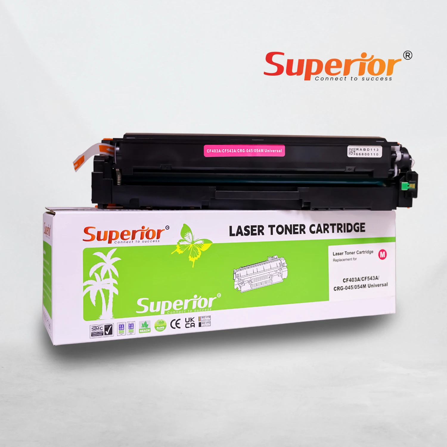 Superior CF543 / CF203A Magenta Compatible Toner Cartridge – With Chip For HP Color LaserJet & Canon imageCLASS / i-Sensys Series