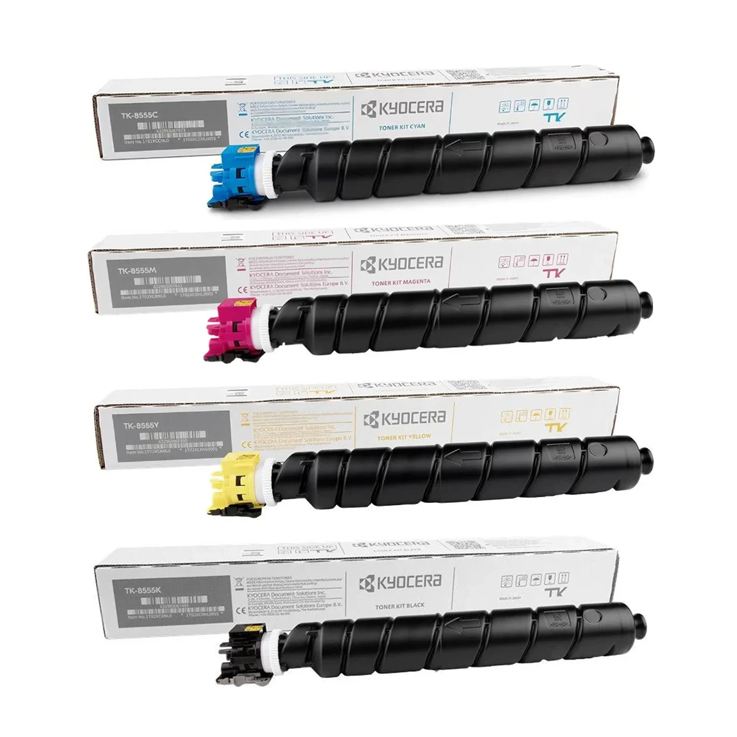 Kyocera TK-8555 CMYK Toner Cartridge Set – High Yield (Black, Cyan, Magenta, Yellow) for TASKalfa 5054ci / 6054ci / 7054ci